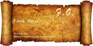 Fenk Oguz névjegykártya